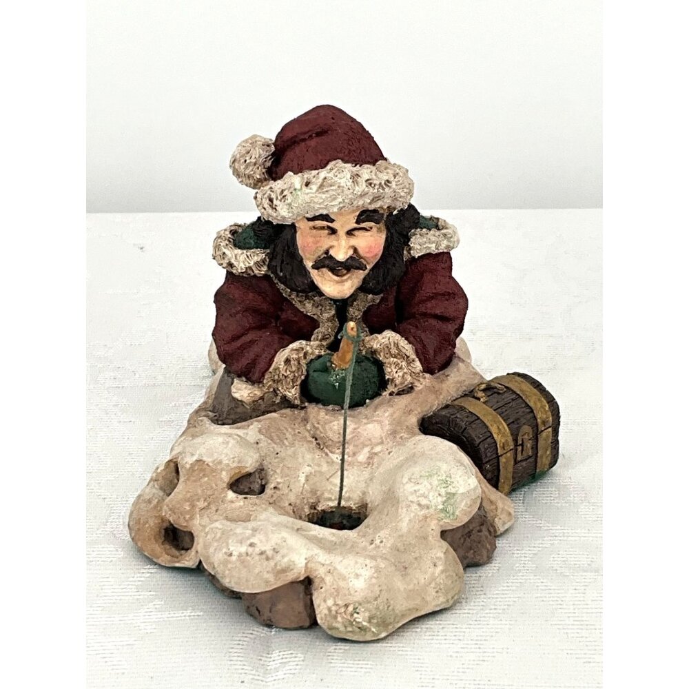 Mark Klaus Ice Fishing Santa Figurine 1st Edition Goebel United States Holiday D